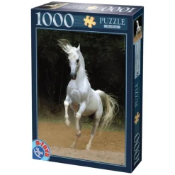 Dtoys - Horses :: White Horse - 1000 Piece Jigsaw Puzzle Fashion