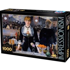 Dtoys - Manet: Bar of the Folies Bergeres - 1000 Piece Jigsaw Puzzle Online