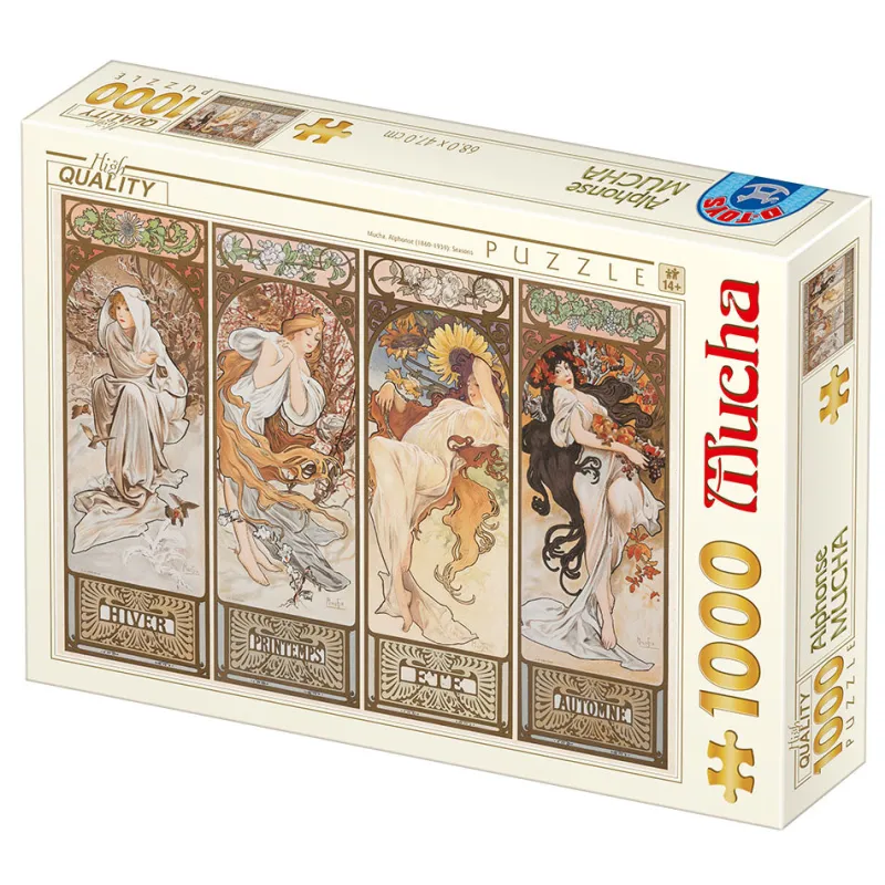 Dtoys - Mucha Alfons - Seasons - 1000 Piece Jigsaw Puzzle New