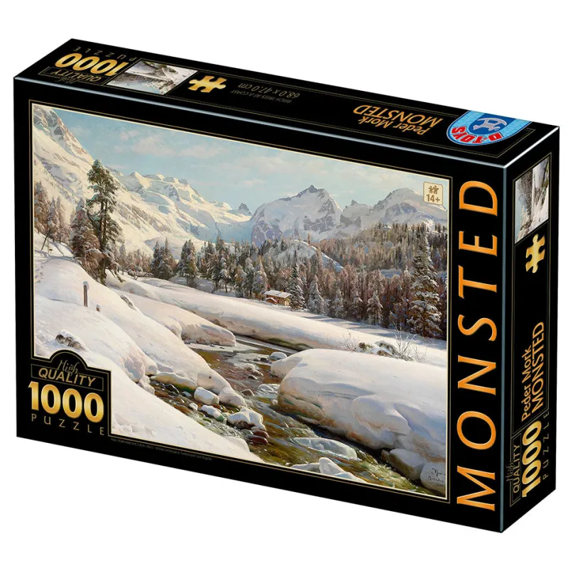 Dtoys - Peder Mørk Mønsted - Winter Landscape in Switzerland near Engadin - 1000 Piece Jigsaw Puzzle Sale