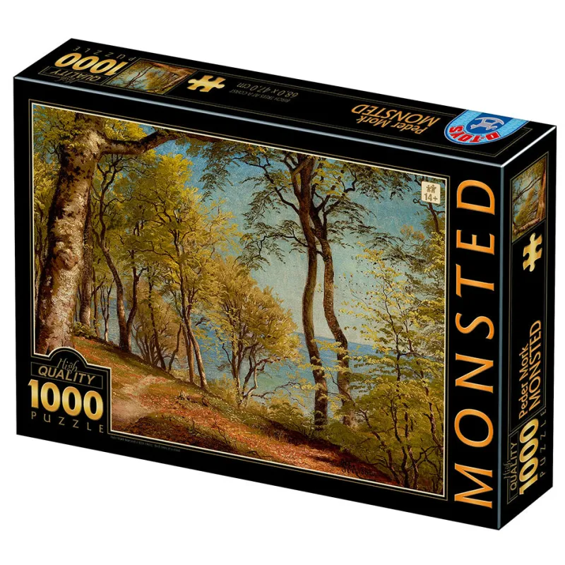 Dtoys - Peder Mørk Mønsted - Birch Trees at a Coast - 1000 Piece Jigsaw Puzzle Hot