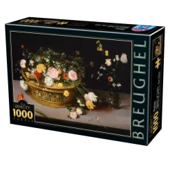 Dtoys - Pieter Brueghel - Flowers in a Basket and a Vase II - 1000 Piece Jigsaw Puzzle Online
