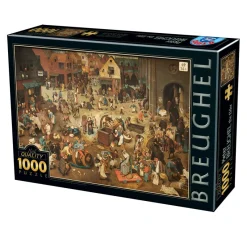 Dtoys - Pieter Brueghel the Elder - The Fight Between Carnival and Lent - 1000 Piece Jigsaw Puzzle Fashion