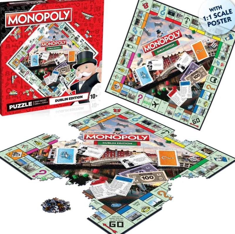 Winning Moves Dublin Monopoly - 1000 Piece Jigsaw Puzzle New