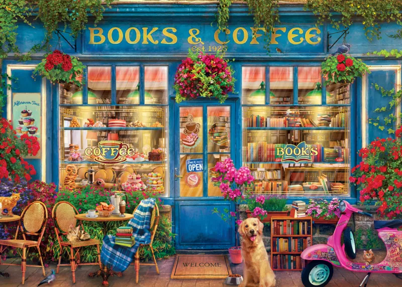 Eurographics - Books & Coffee- 1000 Piece Jigsaw Puzzle Fashion