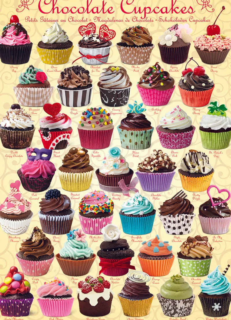 Eurographics - Chocolate Cupcakes - 1000 piece jigsaw puzzle Online