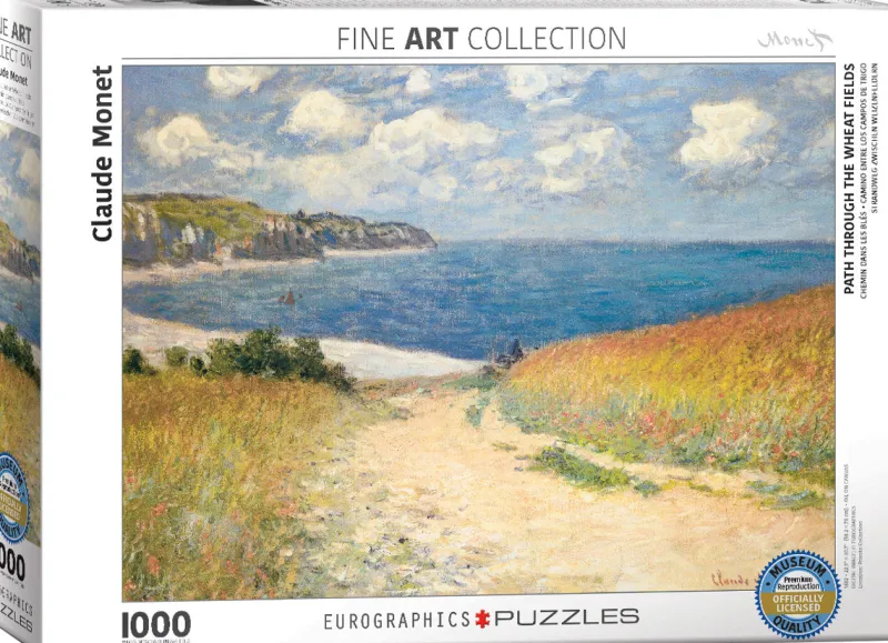 Eurographics - Claude Monet - Path Through the Wheat Fields - 1000 Piece Jigsaw Puzzle Outlet