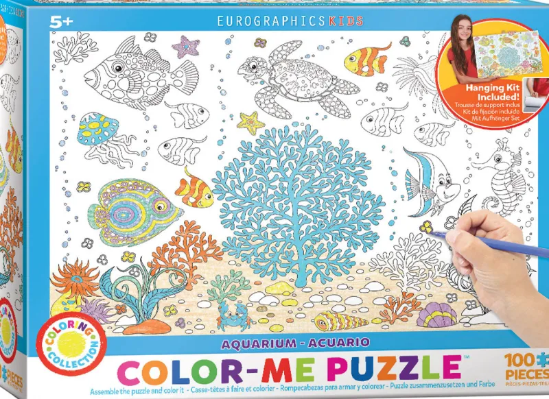 Eurographics 6111-0894 Color Me - Aquarium 100 Piece Jigsaw Puzzle Fashion
