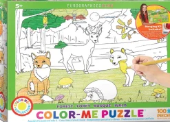 Eurographics 6111-0891 Color-Me Puzzle - Forest 100 Piece Jigsaw Puzzle Discount