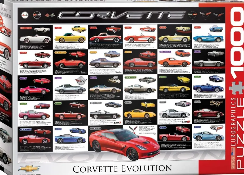Eurographics - Corvette Evolution - 1000 Piece Jigsaw Puzzle Clearance