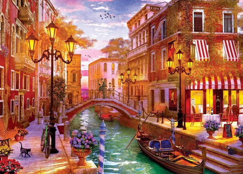 Eurographics - Dominic Davison - Sunset over Venice - 1000 Piece Jigsaw Puzzle New