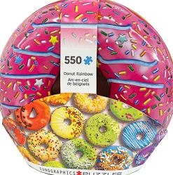 Eurographics - Donut Rainbow Shaped Tin - 550 (Tin) pieces Hot