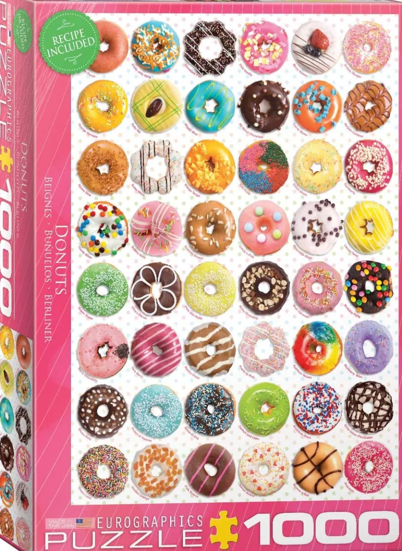 Eurographics - Donuts Tops - 1000 Piece Jigsaw Puzzle Outlet