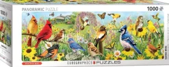 Eurographics - Garden Birds Panoramic by Greg Giordano - 1000 Piece Jigsaw Puzzle Discount