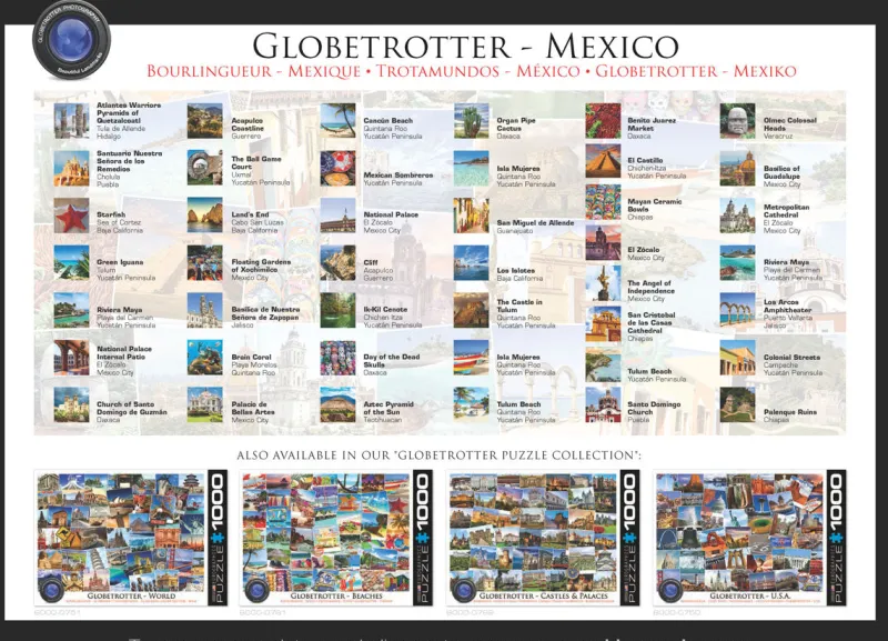 Eurographics - Globetrotter Mexico - 1000 piece jigsaw puzzle Online