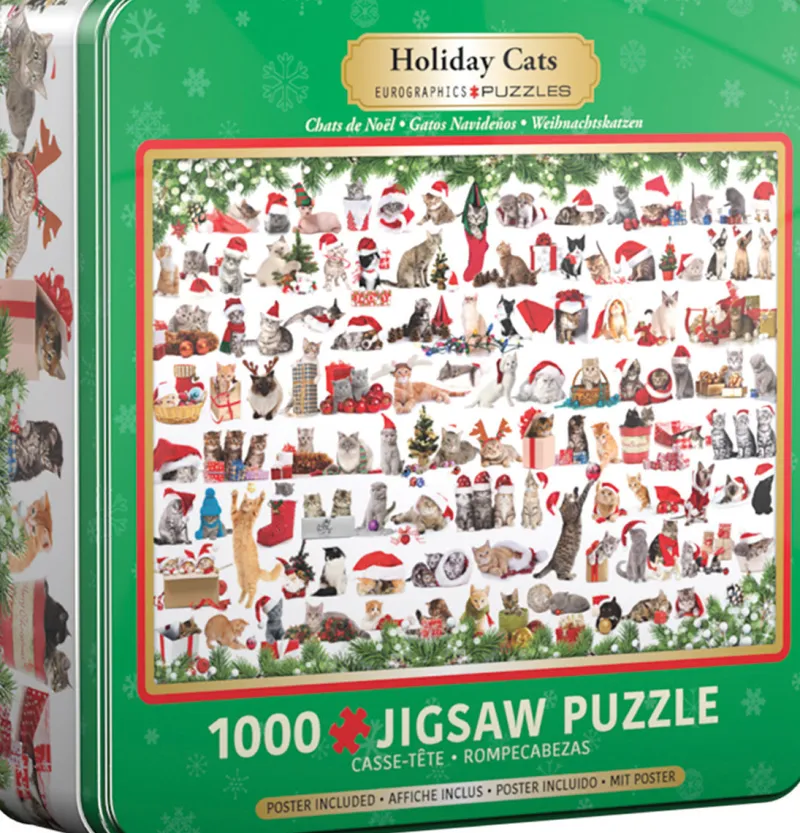 Eurographics - Holiday Cats Tin (Special Offer) - 1000 (Tin) pieces Sale