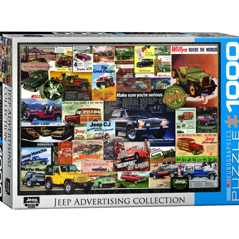 Eurographics - Jeep Vintage Posters - 1000 Piece Jigsaw Puzzle Online