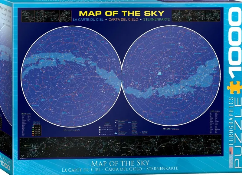 Eurographics - Map of the Sky - 1000 Piece Jigsaw Puzzle New