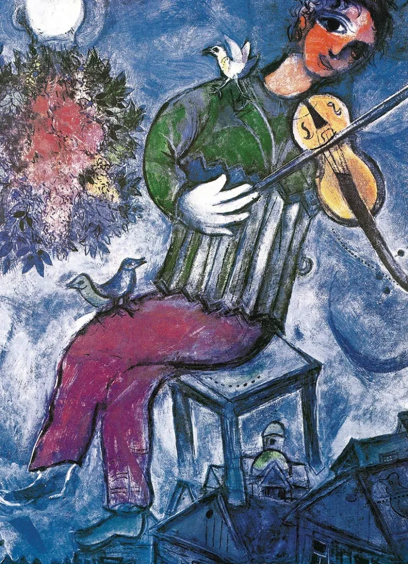 Eurographics - Marc Chagall The Blue Violinist - 1000 Piece Jigsaw Puzzle Online