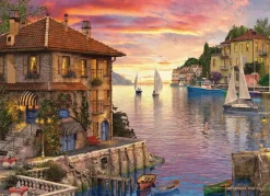 Eurographics - Mediterranean Harbor by Dominic Davison - 1000 piece jigsaw puzzle Hot