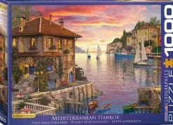 Eurographics - Mediterranean Harbor by Dominic Davison - 1000 piece jigsaw puzzle Hot