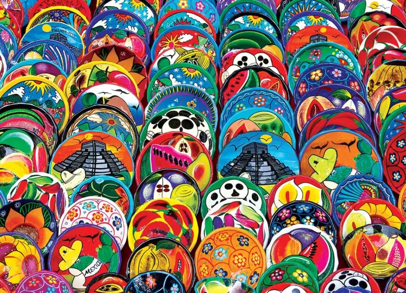 Eurographics - Mexican Ceramic Plates - 1000 Piece Jigsaw Puzzle Hot