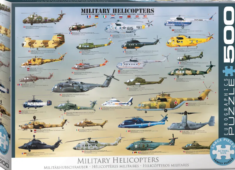 Eurographics - Military Helicopters - 500 pieces Sale