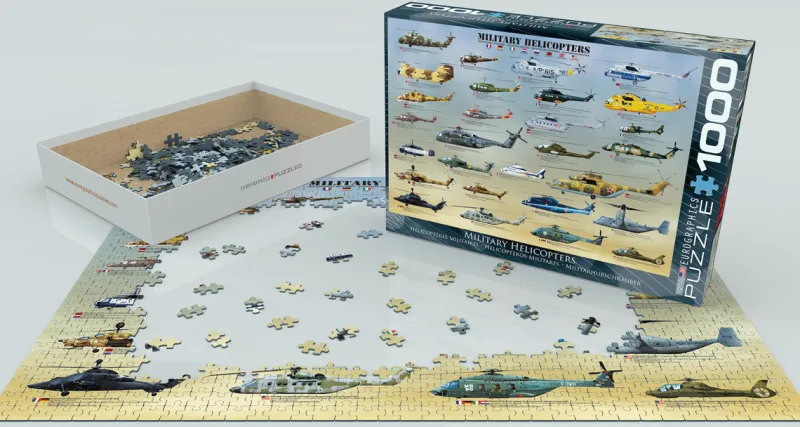 Eurographics - Military Helicopters - 1000 Piece Jigsaw Puzzle Fashion
