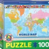 Eurographics - Modern Map of the World - 100 pieces Sale