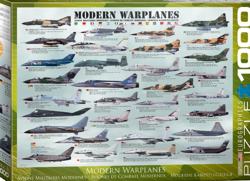 Eurographics - Modern Warplanes - 1000 Pieces Jigsaw Puzzle Outlet