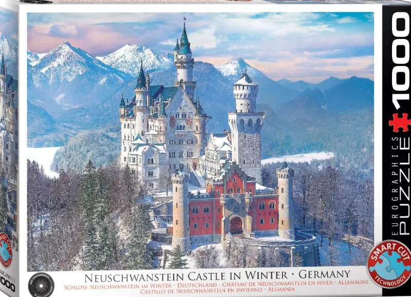 Eurographics - Neuschwanstein Castle in Winter - 1000 Piece Jigsaw Puzzle New