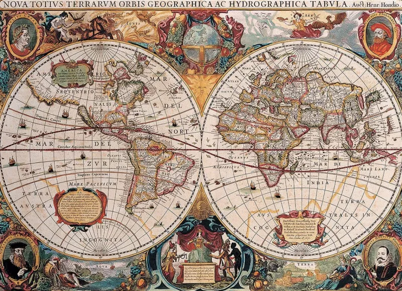 Eurographics - Orbis Geographica World Map - 1000 Piece Jigsaw Puzzle Fashion