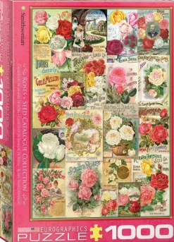 Eurographics - Roses Seed Catalogue Collection - 1000 Piece Jigsaw Puzzle Clearance