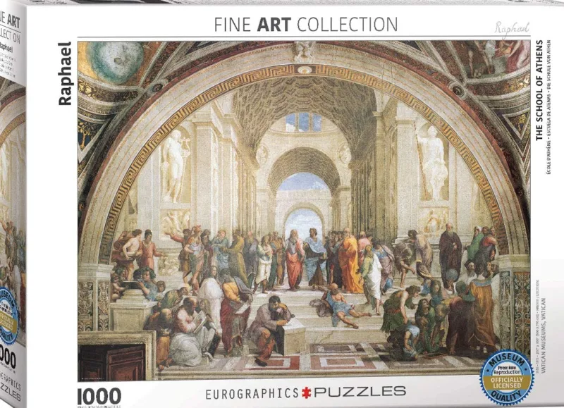Eurographics - School of Atens by Raphael - 1000 Piece Jigsaw Puzzles New