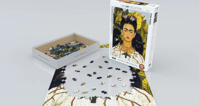 Eurographics - Self-Portrait with Thorn Necklace and Hummingbird - 1000 Piece Jigsaw Puzzle Hot