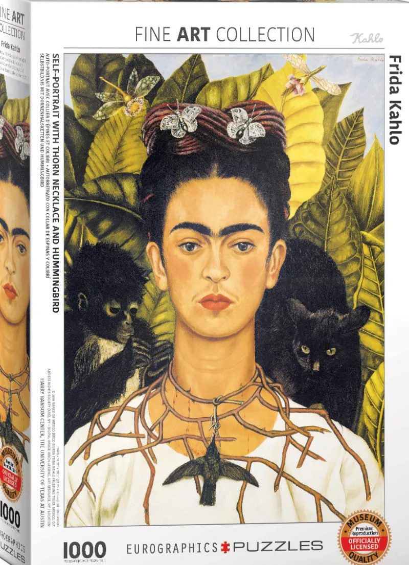 Eurographics - Self-Portrait with Thorn Necklace and Hummingbird - 1000 Piece Jigsaw Puzzle Hot