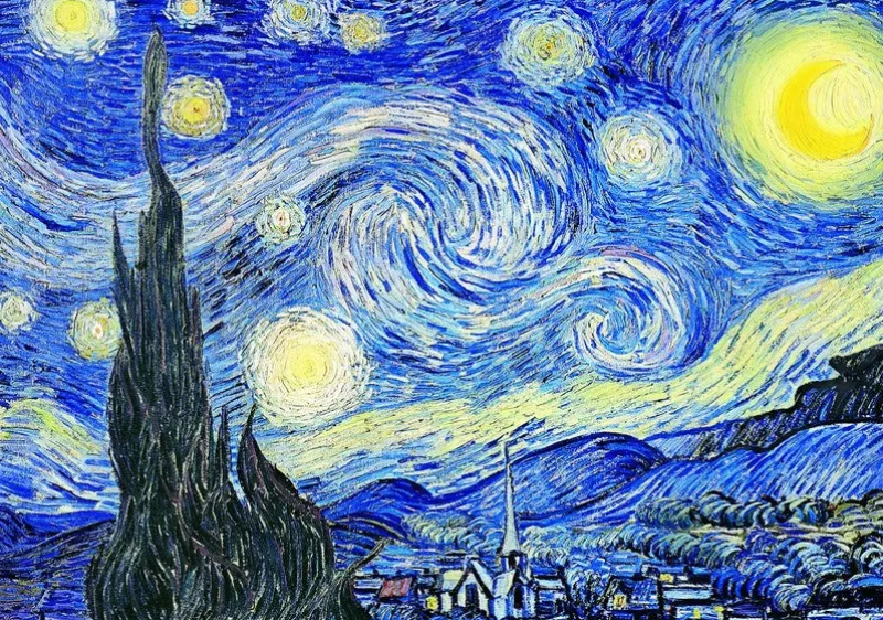 Eurographics - Starry Night by Vincent van Gogh - 1000 Piece Jigsaw Puzzle Online