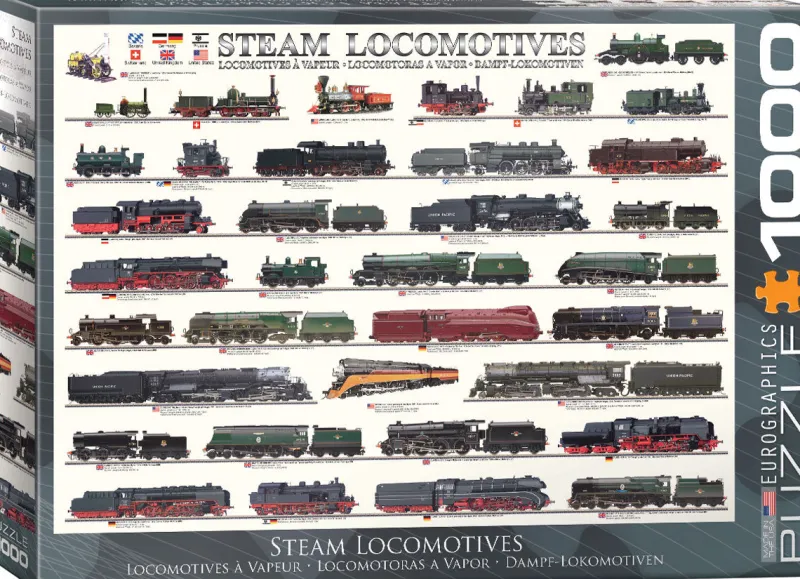 Eurographics - Steam Locomotives - 1000 Piece Jigsaw Puzzle Online