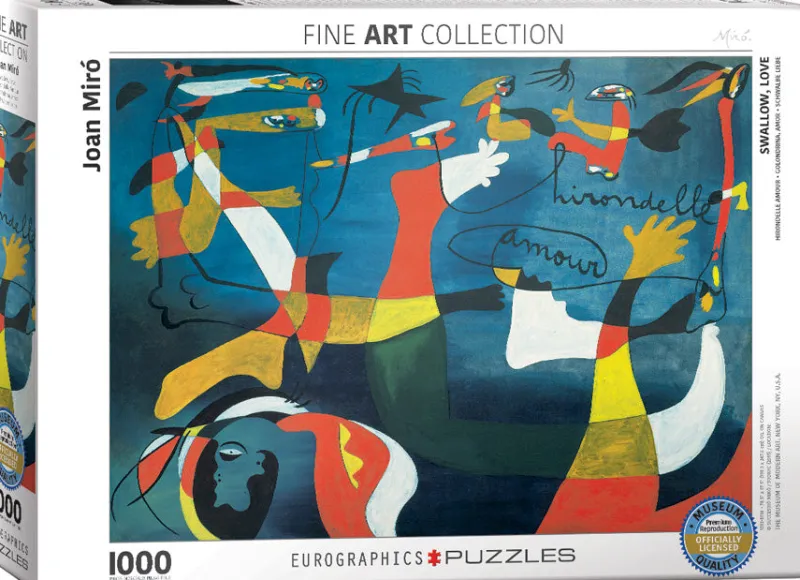 Eurographics - Swallow Love by Joan Miró - 1000 piece jigsaw puzzle Online