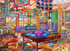 Eurographics - The Quilt Workshop - 1000 Piece Jigsaw Puzzle Hot