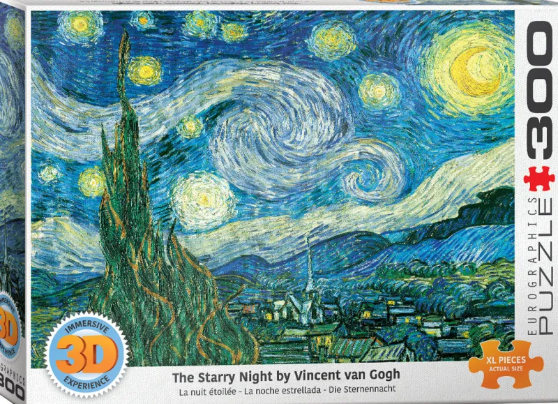 Eurographics - The Starry Night 3D Lenticular - 300 Piece Jigsaw Puzzle Clearance