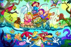 Eurographics 6035-0423 The Three Little Pigs 35 Piece Jigsaw Puzzle New