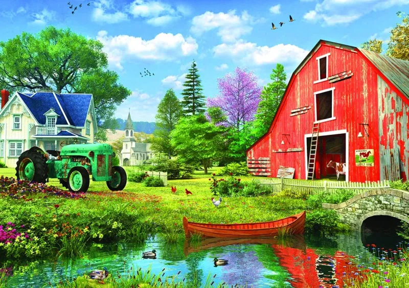 Eurographics - Tin Box - The Red Barn - 1000 Piece Jigsaw Puzzle Fashion