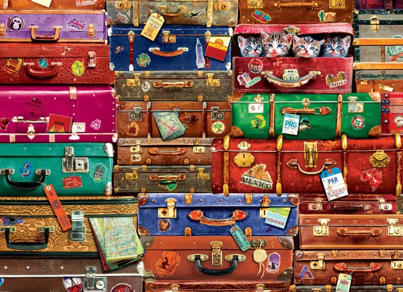 Eurographics - Travel Suitcases - 1000 Piece Jigsaw Puzzle Online