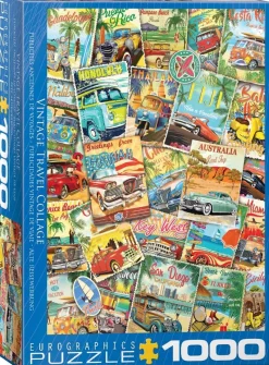 Eurographics - Vintage Travel Collage - 1000 Piece Jigsaw Puzzle Best