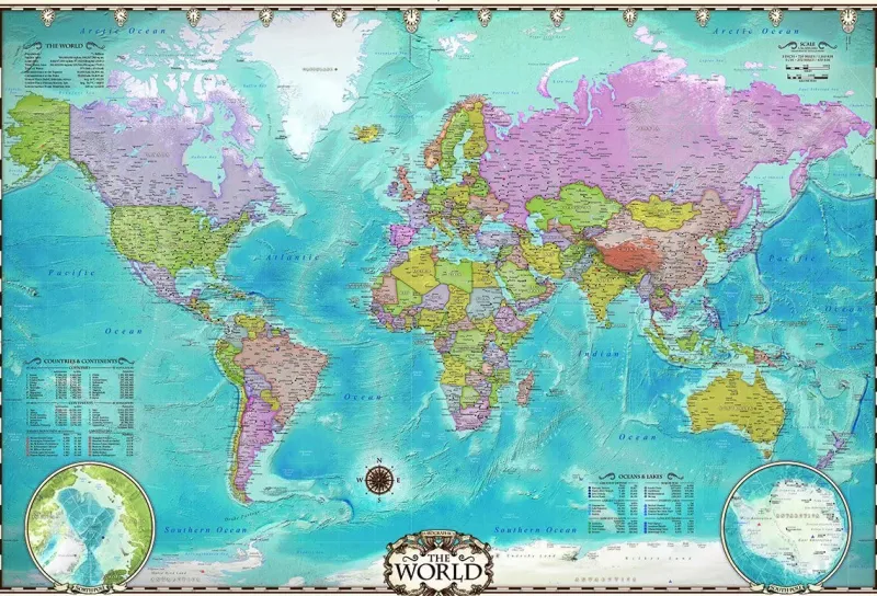Eurographics - World Map - 2000 Piece Jigsaw Puzzle Discount