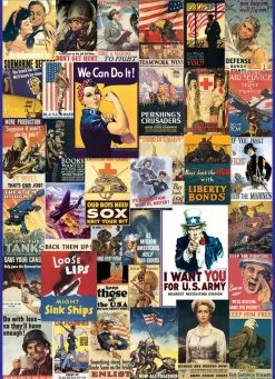 Eurographics - World War I & II Vintage Posters - 1000 Piece Jigsaw Puzzle Online