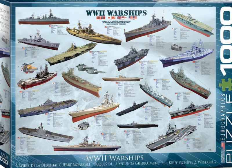 Eurographics - World War II Warships - 1000 piece jigsaw puzzle Discount