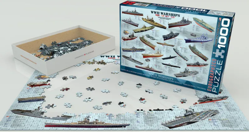 Eurographics - World War II Warships - 1000 piece jigsaw puzzle Discount
