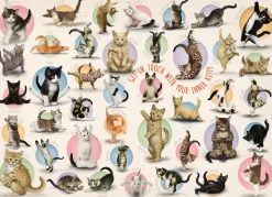 Eurographics - XXL Pieces - Familiy Puzzle: Yoga Kittens - 500 piece jigsaw puzzle Clearance